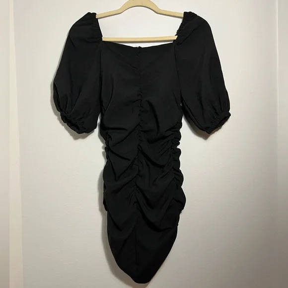 Dresses | Black Balloon Sleeve Cocktail Dress | Poshmark